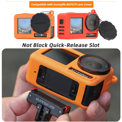 Funda protectora de silicona para cámara Pro Sunnylife, resistente a arañazos y con cordón para DJI Osmo Action 5 (negra) —…
