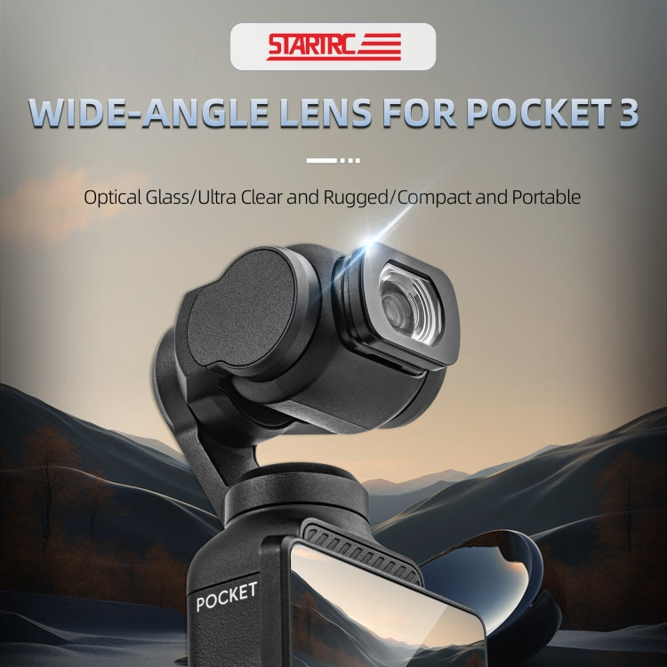 Filtro de lente STARTRC Dron gran angular para DJI Osmo Pocket 3 (negro) — imagen 2
