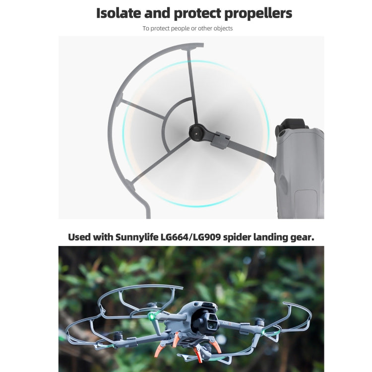 Hélices Protector de, anillos de protección integrados, anillo de seguridad anticolisión de liberación rápida para DJI Air 3…
