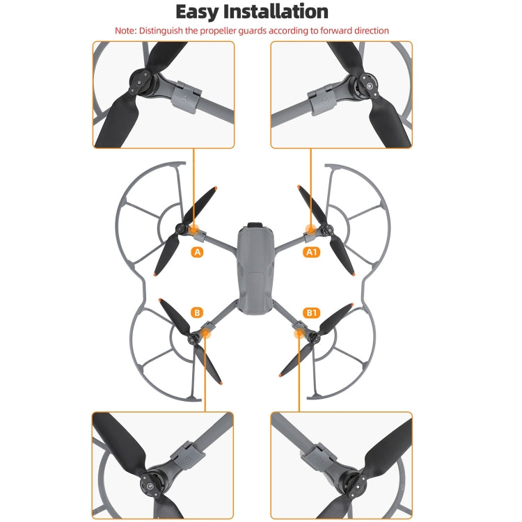 Hélices Protector de, anillos de protección integrados, anillo de seguridad anticolisión de liberación rápida para DJI Air 3…