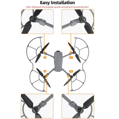 Hélices Protector de, anillos de protección integrados, anillo de seguridad anticolisión de liberación rápida para DJI Air 3…