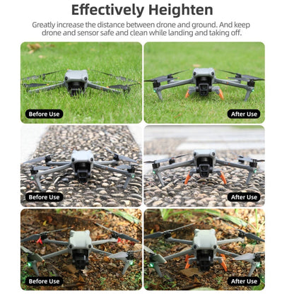Soporte Extensiones de tren de aterrizaje, patas de para engranajes de araña elevados para DJI Air 3S (naranja) — imagen 5