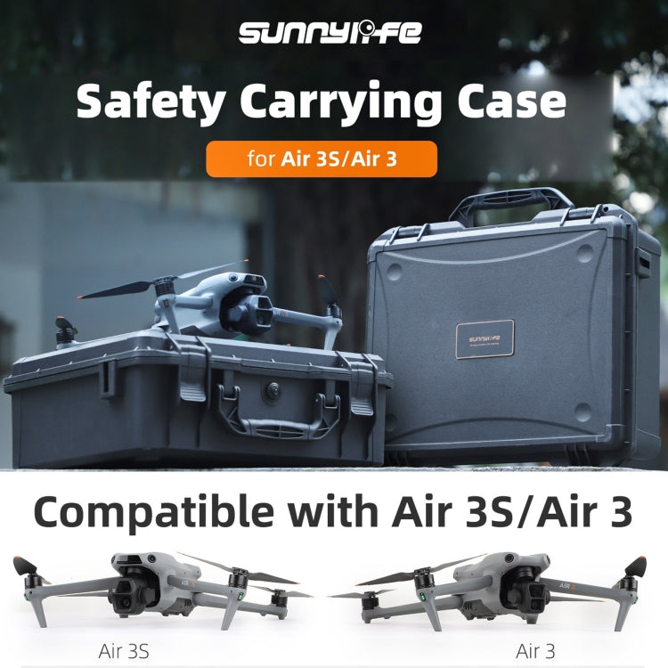 Estuche de seguridad, de gran capacidad, resistente al agua y a los golpes, rígido, para viajes para DJI Air 3S (negro) — im…