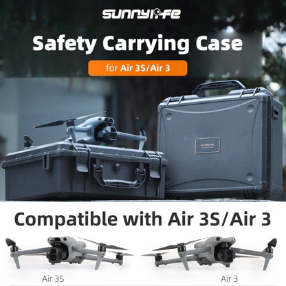 Estuche de seguridad, de gran capacidad, resistente al agua y a los golpes, rígido, para viajes para DJI Air 3S (negro) — im…