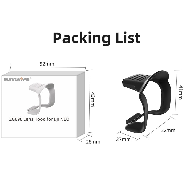 Tapa Parasol antirreflejo, protectora para el estabilizador para DJI Neo (gris) — imagen 11