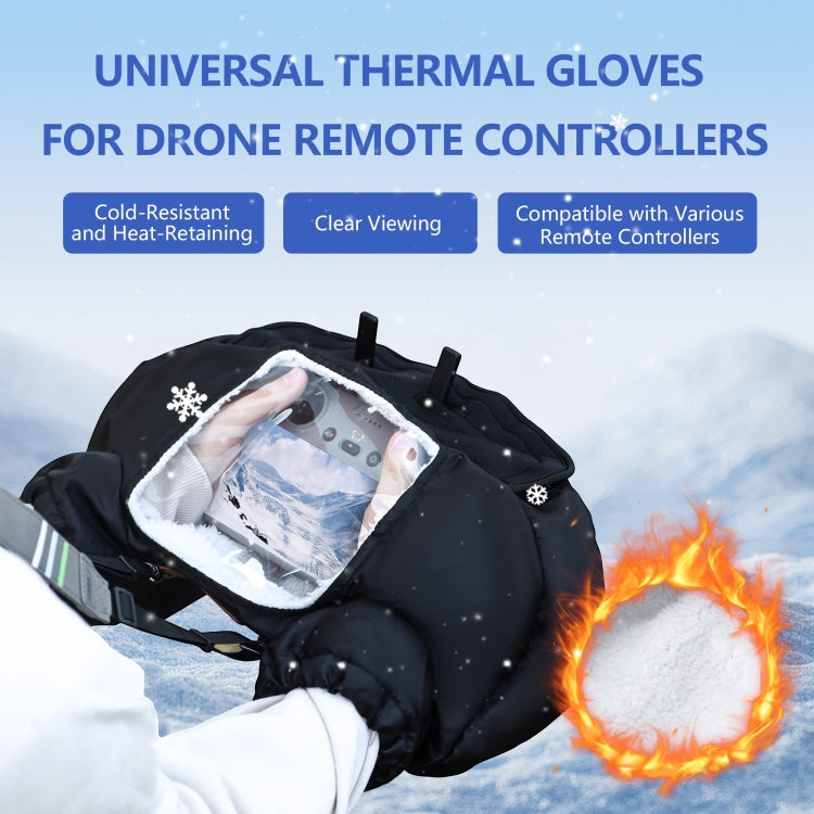 Guantes de invierno abrigados con control remoto Universal para drones STARTRC (negros) — imagen 3