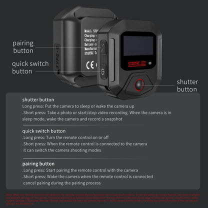Control remoto Bluetooth con GPS para DJI Osmo Action 5 (negro) — imagen 6