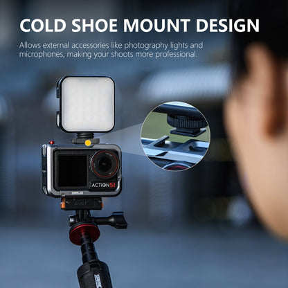 Marco adaptador de expansión de jaula de metal STARTRC con zapata fría para DJI Osmo Action 5 (gris) — imagen 6