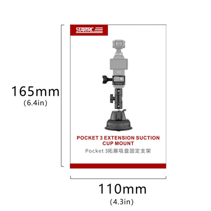 Soporte adaptador de expansión con ventosa STARTRC para DJI Osmo Pocket 3 (negro) — imagen 10