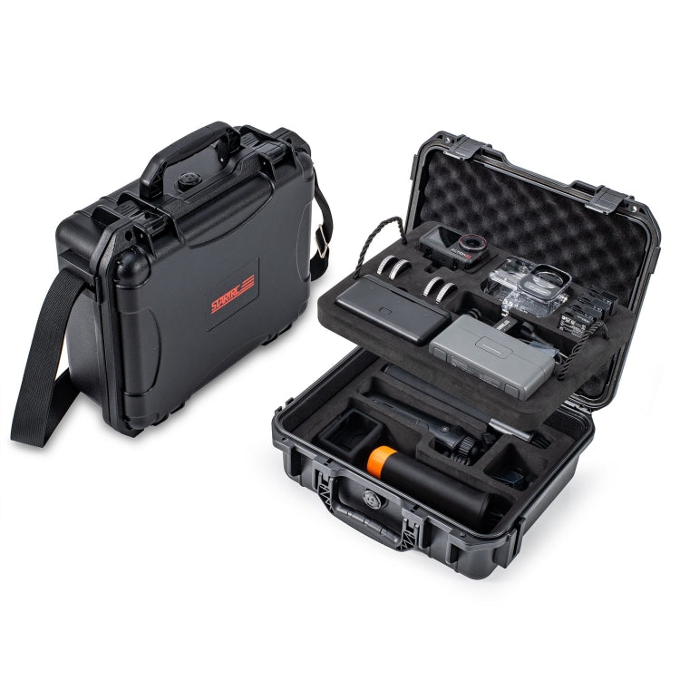 Estuche de almacenamiento tipo estuche de doble capa EVA ABS resistente al agua STARTRC para DJI Osmo Action 5 (negro)
