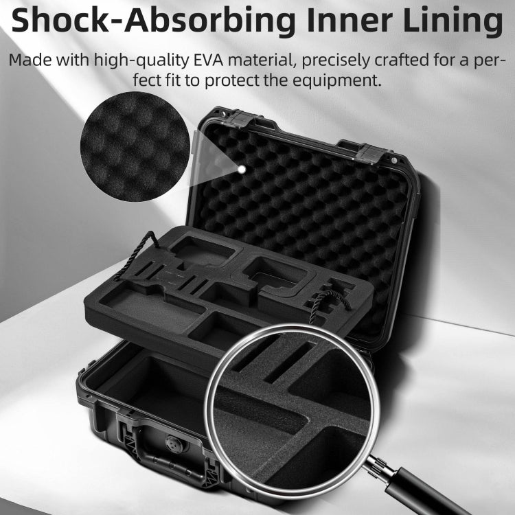 Estuche de almacenamiento tipo estuche de doble capa EVA ABS resistente al agua STARTRC para DJI Osmo Action 5 (negro) — ima…