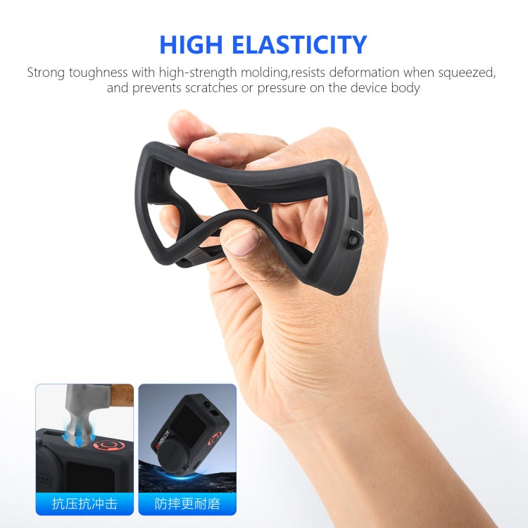 Estuche protector de silicona STARTRC con cubierta para lente para DJI Osmo Action 5 (negro) — imagen 6