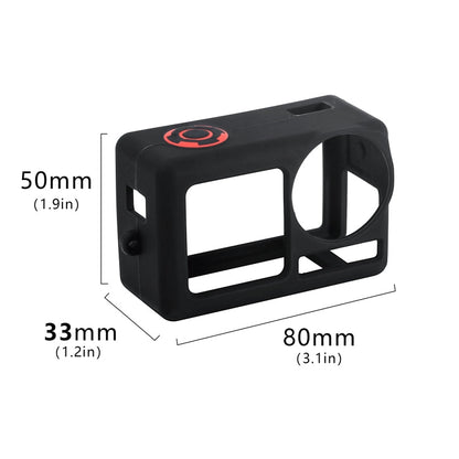 Estuche protector de silicona STARTRC con cubierta para lente para DJI Osmo Action 5 (negro) — imagen 8