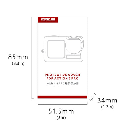 Estuche protector de silicona STARTRC con cubierta para lente para DJI Osmo Action 5 (gris) — imagen 9