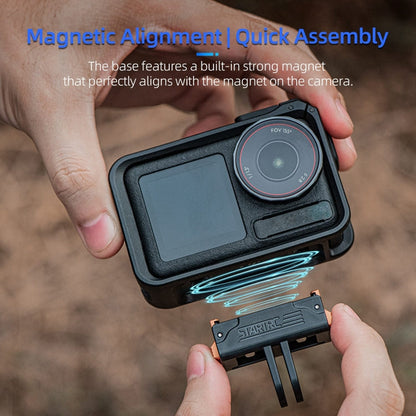 Soporte de extensión Adaptador rápido de plástico STARTRC, magnético para DJI Osmo Action 5 (negro) — imagen 5