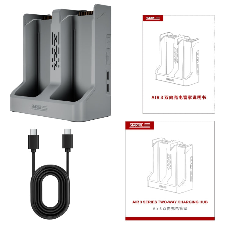 Batería Cargador de Butler de carga bidireccional para DJI Air 3S (gris) — imagen 7