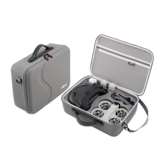 Bolso de mano de PU para guardar el hombro mejorado para DJI Neo (gris)