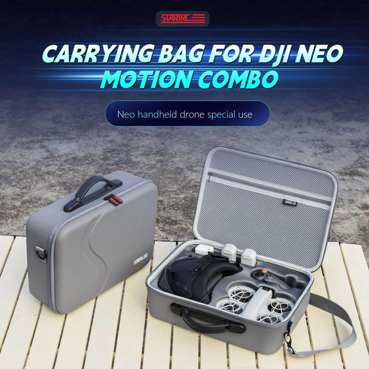 Bolso de mano de PU para guardar el hombro mejorado para DJI Neo (gris) — imagen 5