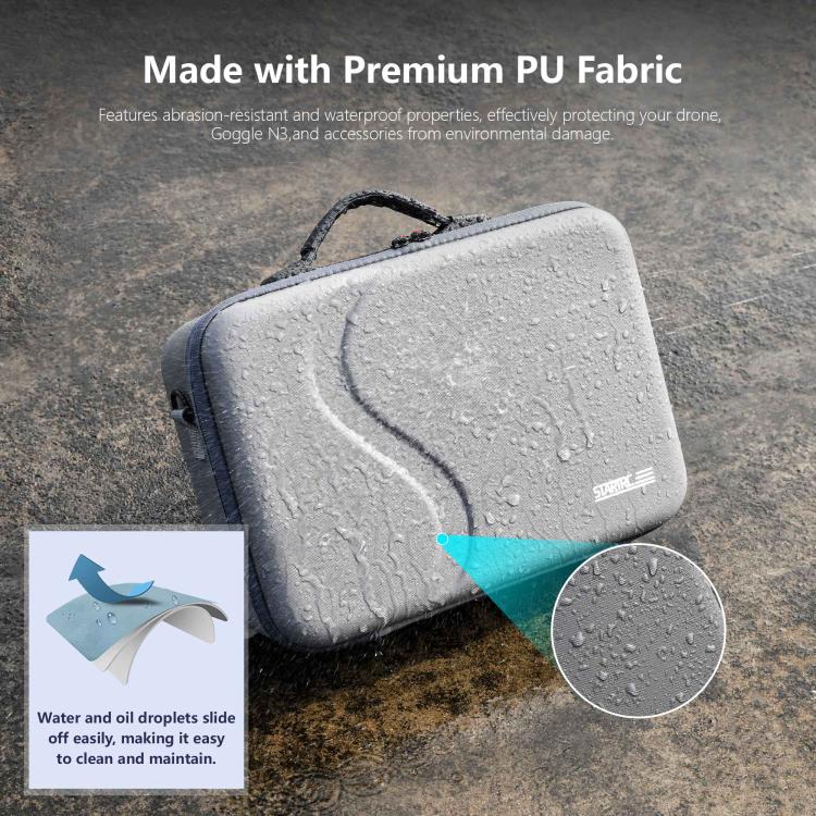 Bolso de mano de PU para guardar el hombro mejorado para DJI Neo (gris) — imagen 8