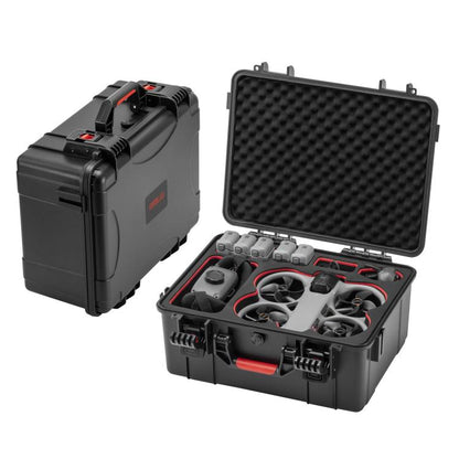 Estuche portátil impermeable con sensor de movimiento, caja de almacenamiento para kit de vuelo para DJI Avata (negra)