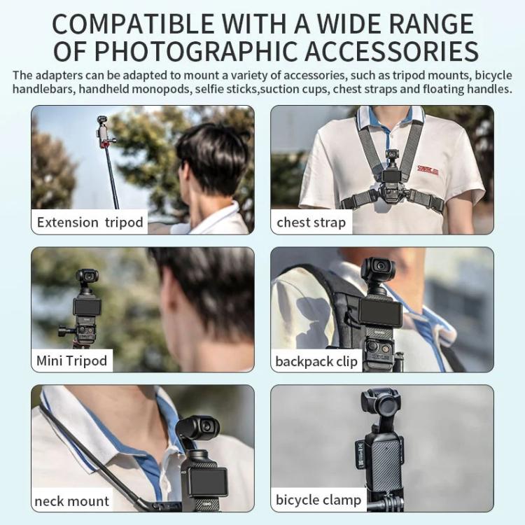 Soporte de expansión STARTRC Marco de plástico fijo para DJI Osmo Pocket 3 (negro) — imagen 8