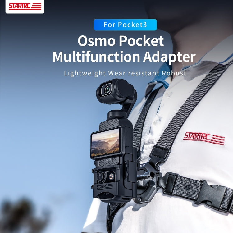 Soporte STARTRC adaptador de expansión de montaje fijo multifuncional para DJI Osmo Pocket 3 (negro) — imagen 2