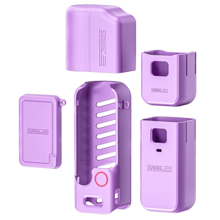 Lente STARTRC 5 en 1 Cuerpo Mango Pantalla Funda de silicona TPU para DJI Osmo Pocket 3 (púrpura)