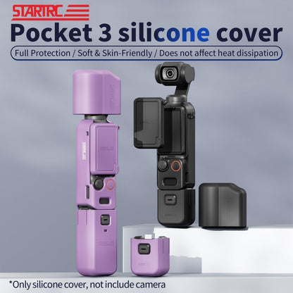 Lente STARTRC 5 en 1 Cuerpo Mango Pantalla Funda de silicona TPU para DJI Osmo Pocket 3 (Negro) — imagen 4