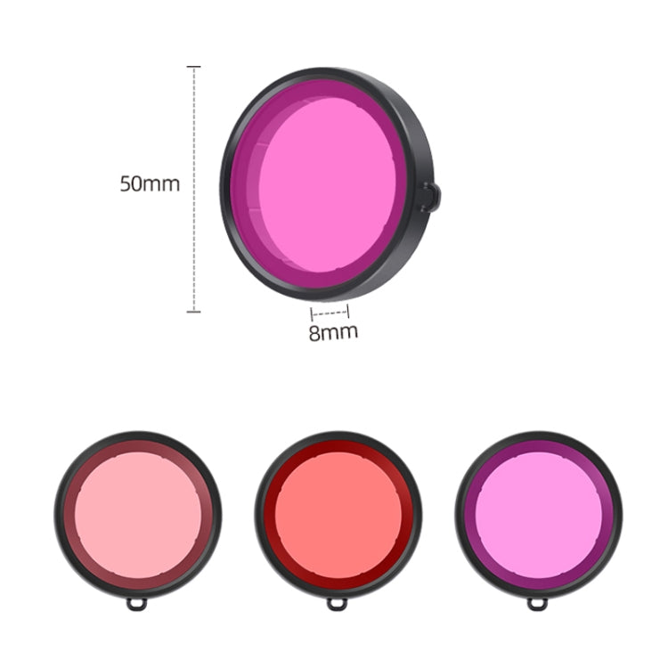 Filtro de lente de color para buceo con carcasa para DJI Osmo Action 5 (rojo) — imagen 2