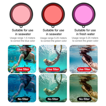 Filtro de lente de color para buceo con carcasa para DJI Osmo Action 5 (rojo) — imagen 4