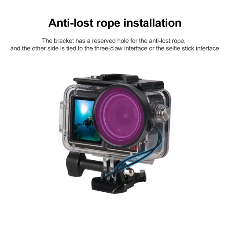 Filtro de lente de color para buceo con carcasa para DJI Osmo Action 5 (rojo) — imagen 6