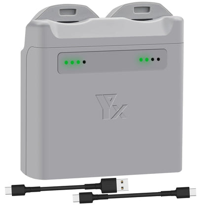 Batería de 2 Cargador de canales, administrador de carga de batería para DJI Neo (gris)