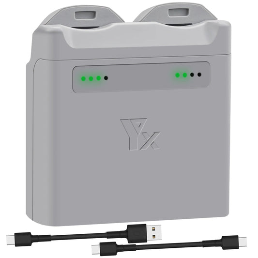 Batería de 2 Cargador de canales, administrador de carga de batería para DJI Neo (gris)