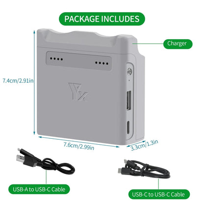 Batería de 2 Cargador de canales, administrador de carga de batería para DJI Neo (gris) — imagen 2