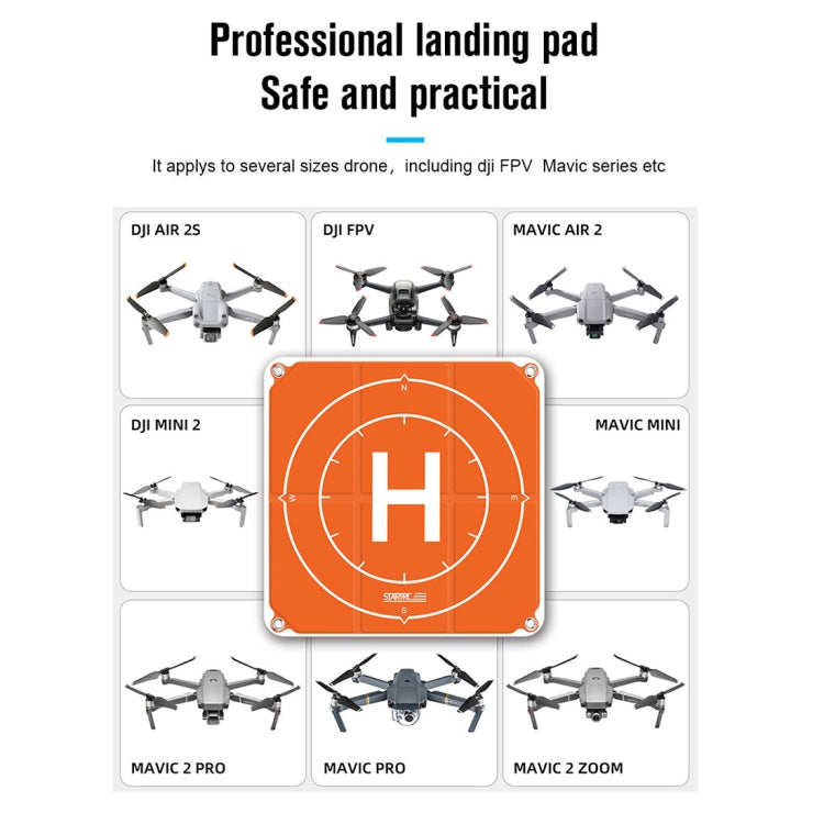 StarTRC 65 CM Portátil plegable de estacionamiento cuadrado delantal Pad de aterrizaje para DJI Mini 2 — imagen 5