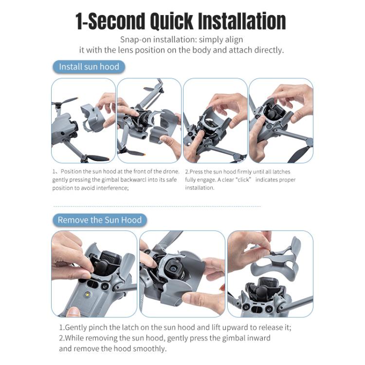 Parasol antirreflejo para DJI Mini 5 Pro (gris) — imagen 12