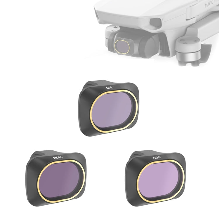Filtro de lente JSR Dron 3 en 1 CPL + ND8 + ND16 para DJI Mavic Mini