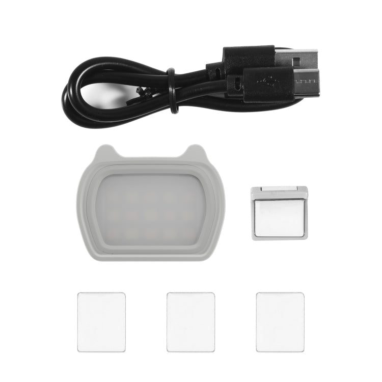 STARTRC Multifuncional Universal Orejas de gato Luz de relleno magnética Belleza Selfie Luz (Gris) — imagen 6
