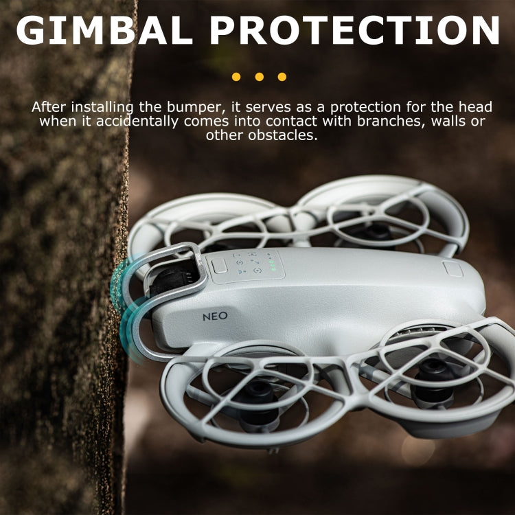 Lente de cardán Parachoques protector de aleación de aluminio anticolisión para STARTRC para DJI Neo (plateado) — imagen 3