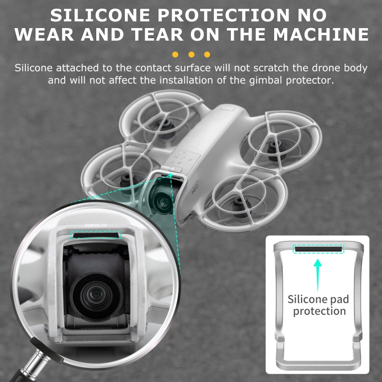 Lente de cardán Parachoques protector de aleación de aluminio anticolisión para STARTRC para DJI Neo (plateado) — imagen 5