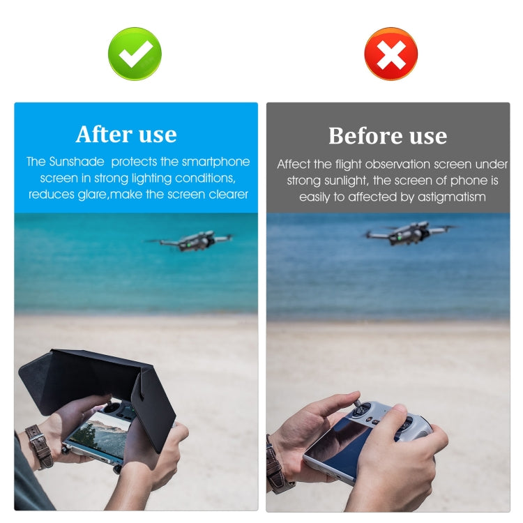 Parasol de controlador plegable STARTRC para controlador remoto para DJI Mini 3 Pro (negro) — imagen 3