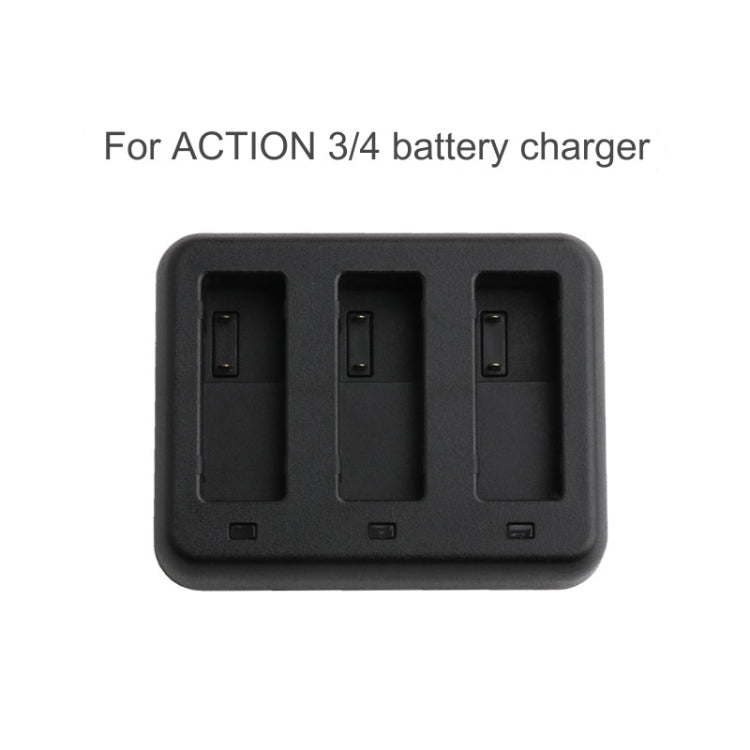 Baterías de tres 3 Cargador de ranuras para DJI Osmo Action 4 / Osmo Action 3 (negro) para DJI DJI Osmo Action 4, DJI Osmo A…