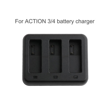Baterías de tres 3 Cargador de ranuras para DJI Osmo Action 4 / Osmo Action 3 (negro) para DJI DJI Osmo Action 4, DJI Osmo A…