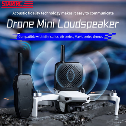 STARTRC Dron Megaphone Altavoz portátil inalámbrico Control de 1 km para DJI Mavic 3 Pro / Mavic 2 / Mavic Pro y más (negro)…
