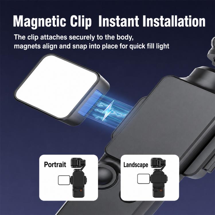 Luz de relleno magnética portátil Desiontal PM01 para DJI Osmo Pocket 3 (negra) — imagen 5