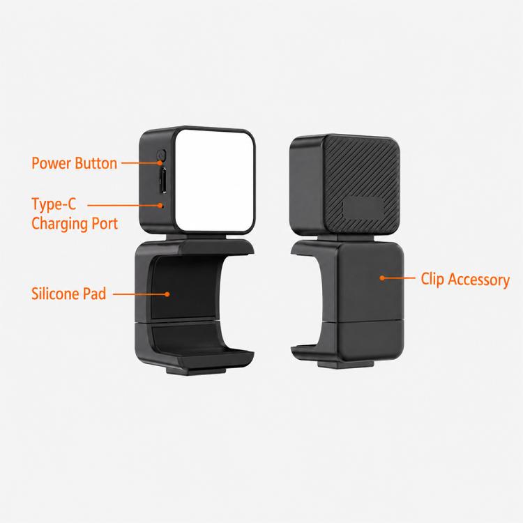 Luz de relleno magnética portátil Desiontal PM01 para DJI Osmo Pocket 3 (negra) — imagen 8