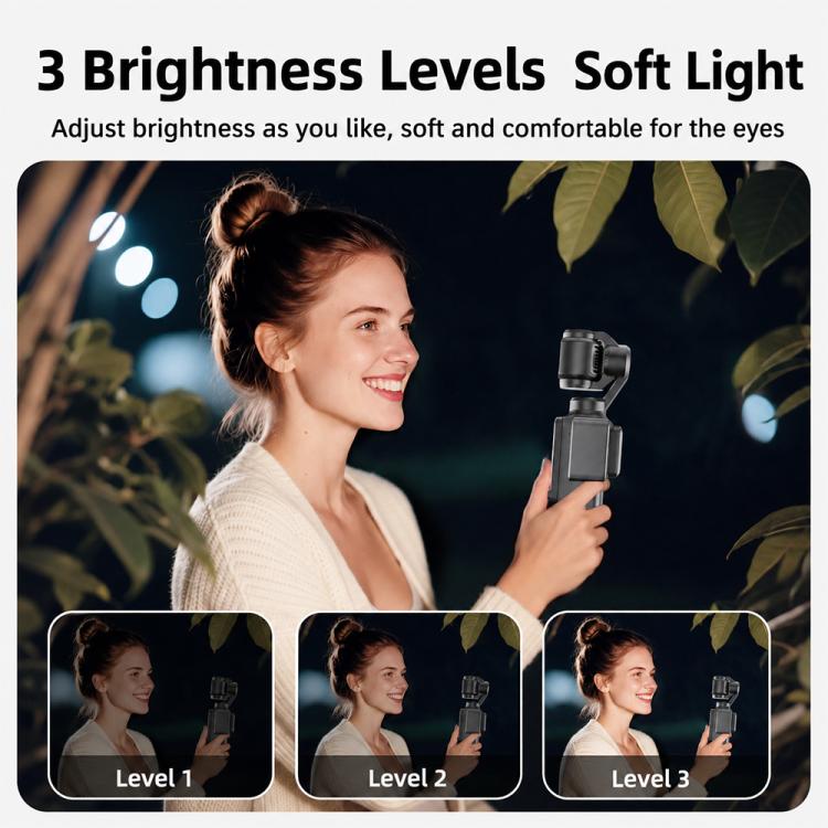 Luz de relleno magnética portátil Desiontal PM02 de doble luz (negra) para DJI Osmo Pocket 3 — imagen 3
