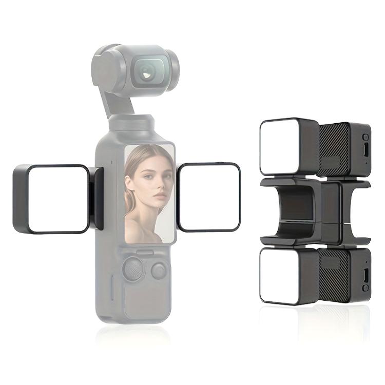 Luz de relleno magnética portátil Desiontal PM02 de doble luz (negra) para DJI Osmo Pocket 3