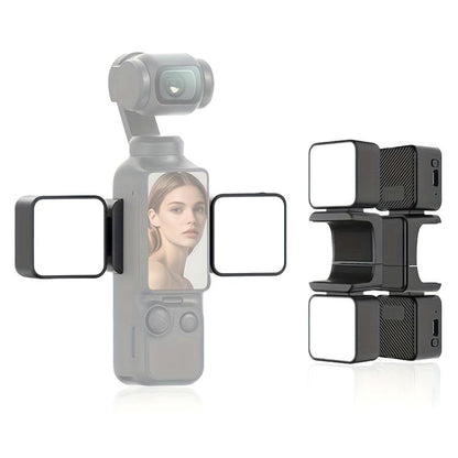Luz de relleno magnética portátil Desiontal PM02 de doble luz (negra) para DJI Osmo Pocket 3