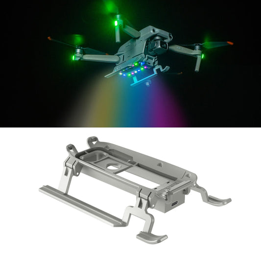 STARTRC Luz LED Plegable Anti-caída Bastidor de Entrenamiento de Tren de Aterrizaje Elevado para DJI Air 2S (Gris)